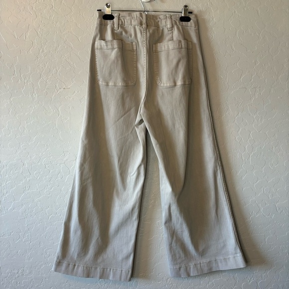 OAT New York Natural High Rise Wide Leg Crop Cotton Pant Size 28 - Picture 6 of 10